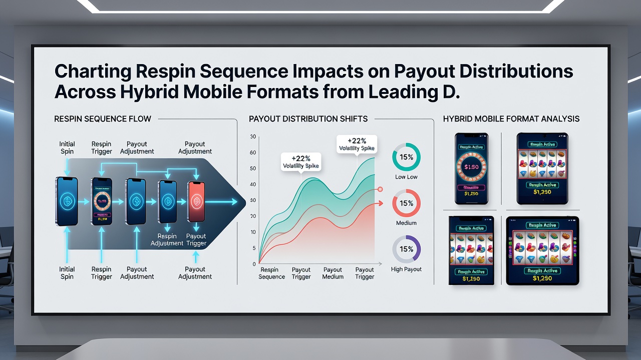 Detailed payout histogram comparing respin-enabled versus standard hybrid mobile sessions