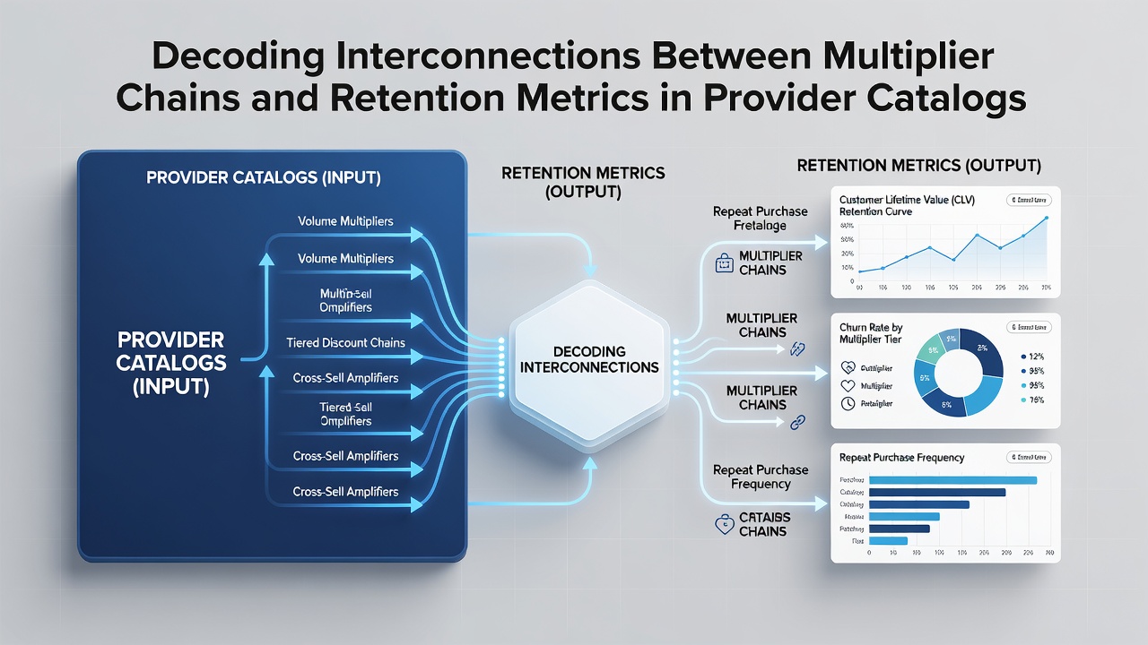 Chart displaying retention curves alongside multiplier chain complexity levels from provider data sets