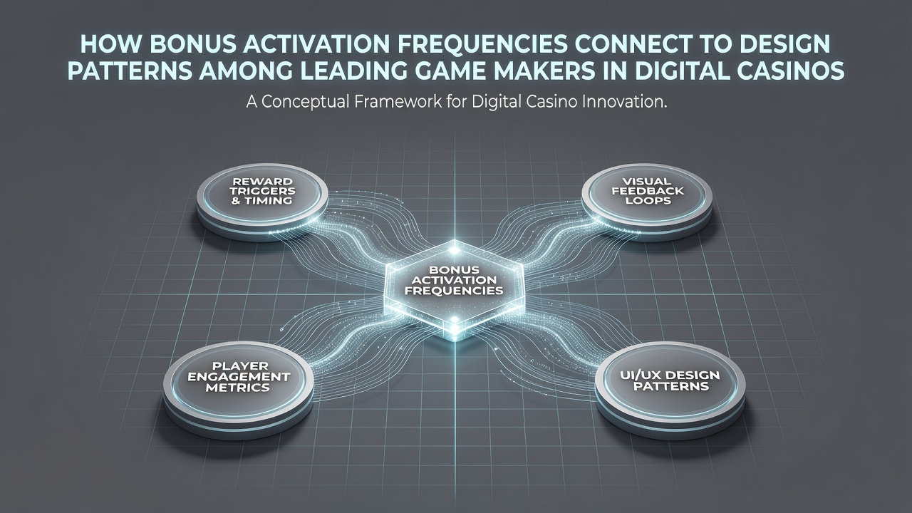 Chart showing statistical correlations between bonus activation frequencies and specific slot design elements from leading providers