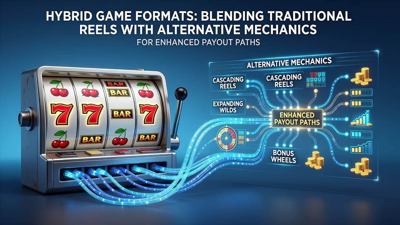 Screenshot of a hybrid slot game displaying both spinning reels and a side bingo grid during active play