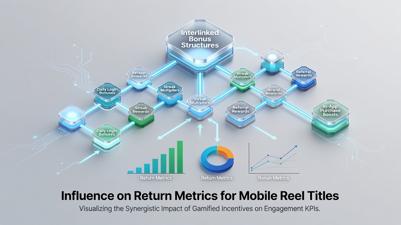 Data visualization showing bonus linkage impact on mobile slot return metrics